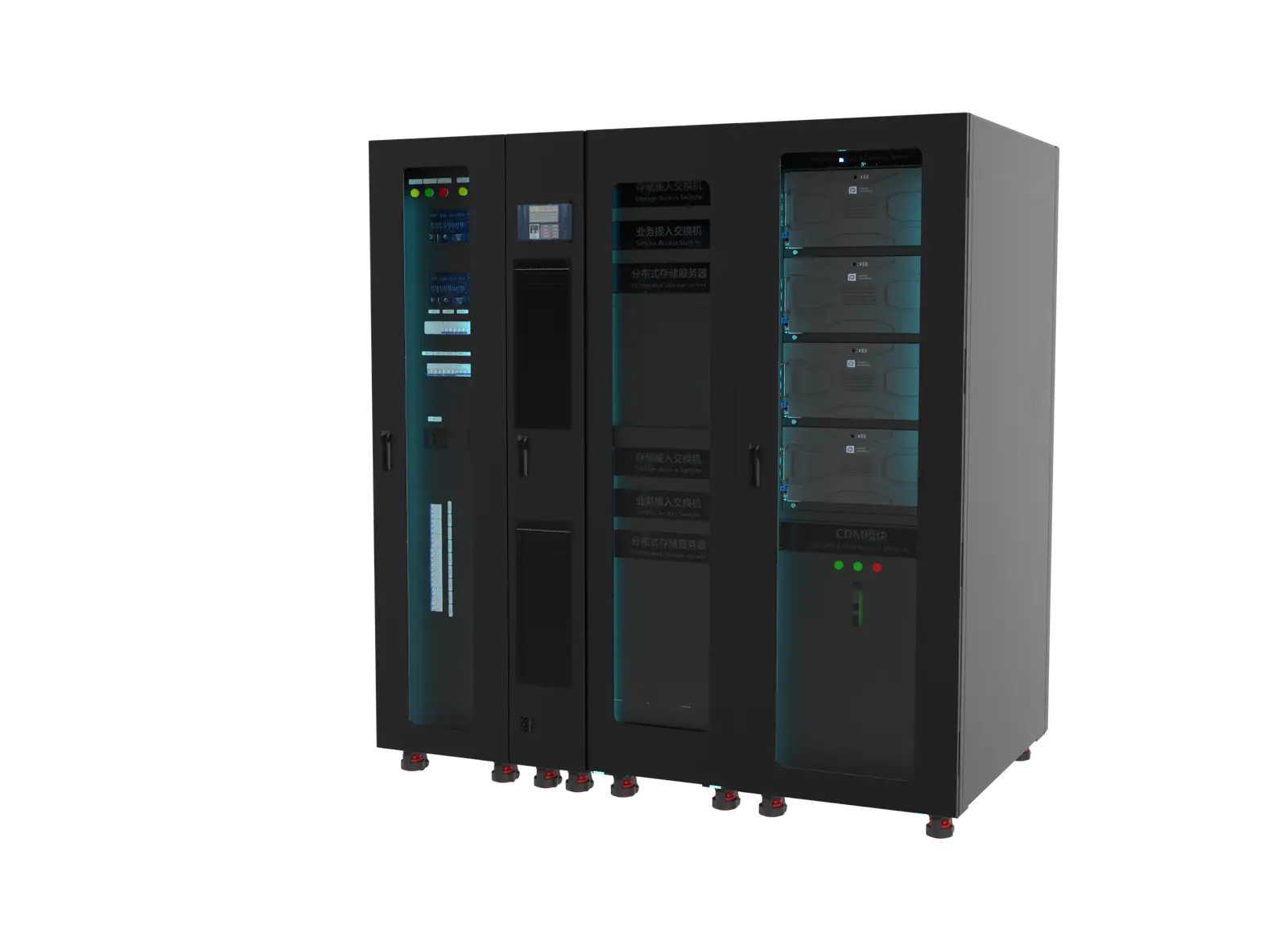 Immersion-kølet AIDC Cube med serverskabe